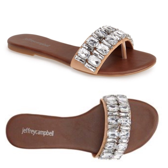 Jeffrey Campbell Shoes - Jeffrey Campbell Rhine stone sandals size 8.5